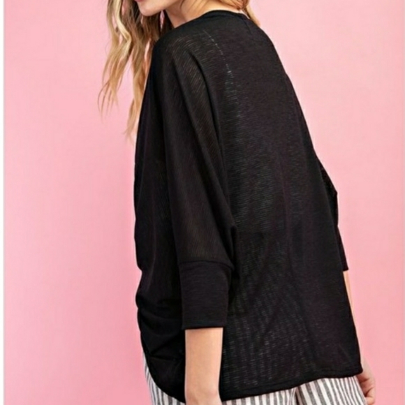 Front Tie Loose Fit Cardigan - Picture 3 of 4